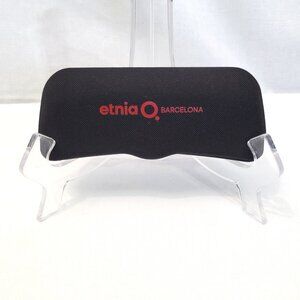 Authentic Etnia Barcelona Eyeglass Case - Black Hard Shell Clamshell Red Logo